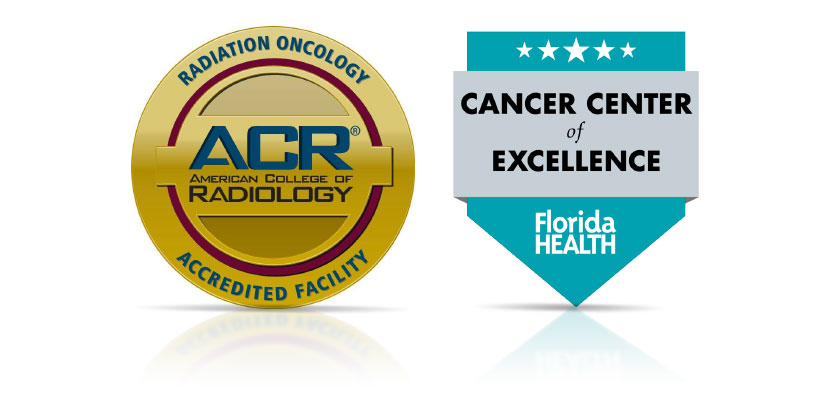 ACR Accreditation and Florida Cancer Center of Excellence Designation logos