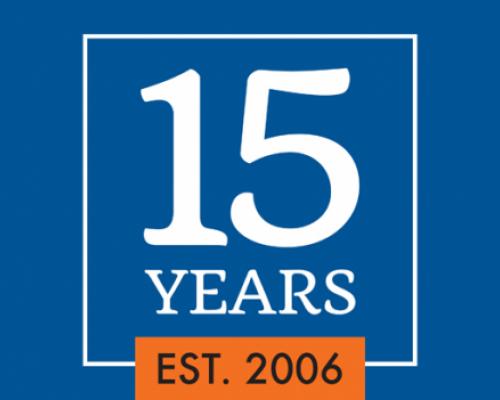 UF Health Proton Therapy Institute 15 year anniversary logo